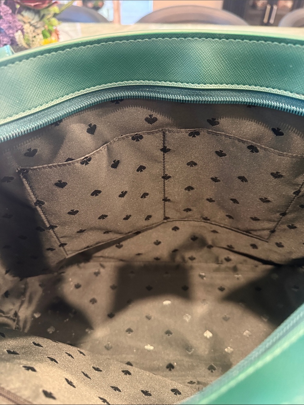 kate spade Emerald Green Saffiano Leather Tote - Picture 7 of 8